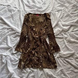 Sunny Leigh Y2K Long Sleeve Ruffle Dress